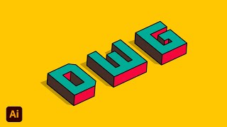 Isometric Text Effect Design In Adobe Illustrator cc 2022 | Tutorial