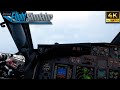 MSFS Takeoff from Amsterdam: Battling Rain and Turbulence in Stunning 4K Realism! | Boeing 737-800