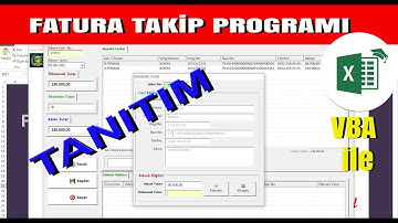 Excel VBA ile Fatura Takip Programı - TANITIMI