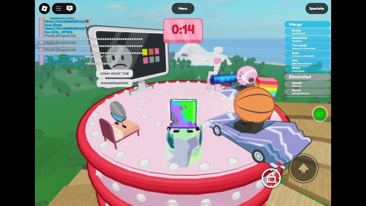 Inappropriate pencil in BFDIA Roblox ￼