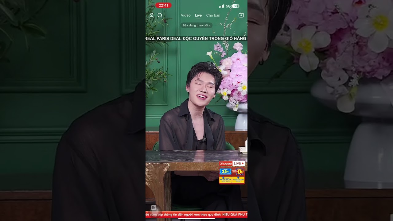 Quang Trung live sản phẩm skincare của Hannaolala