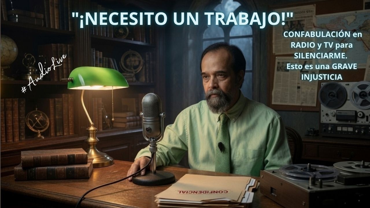 "¡NECESITO UN TRABAJO!" CONFABULACIÓN en RADIO y TV para SILENCIARME. Esto es una GRAVE INJUSTICIA