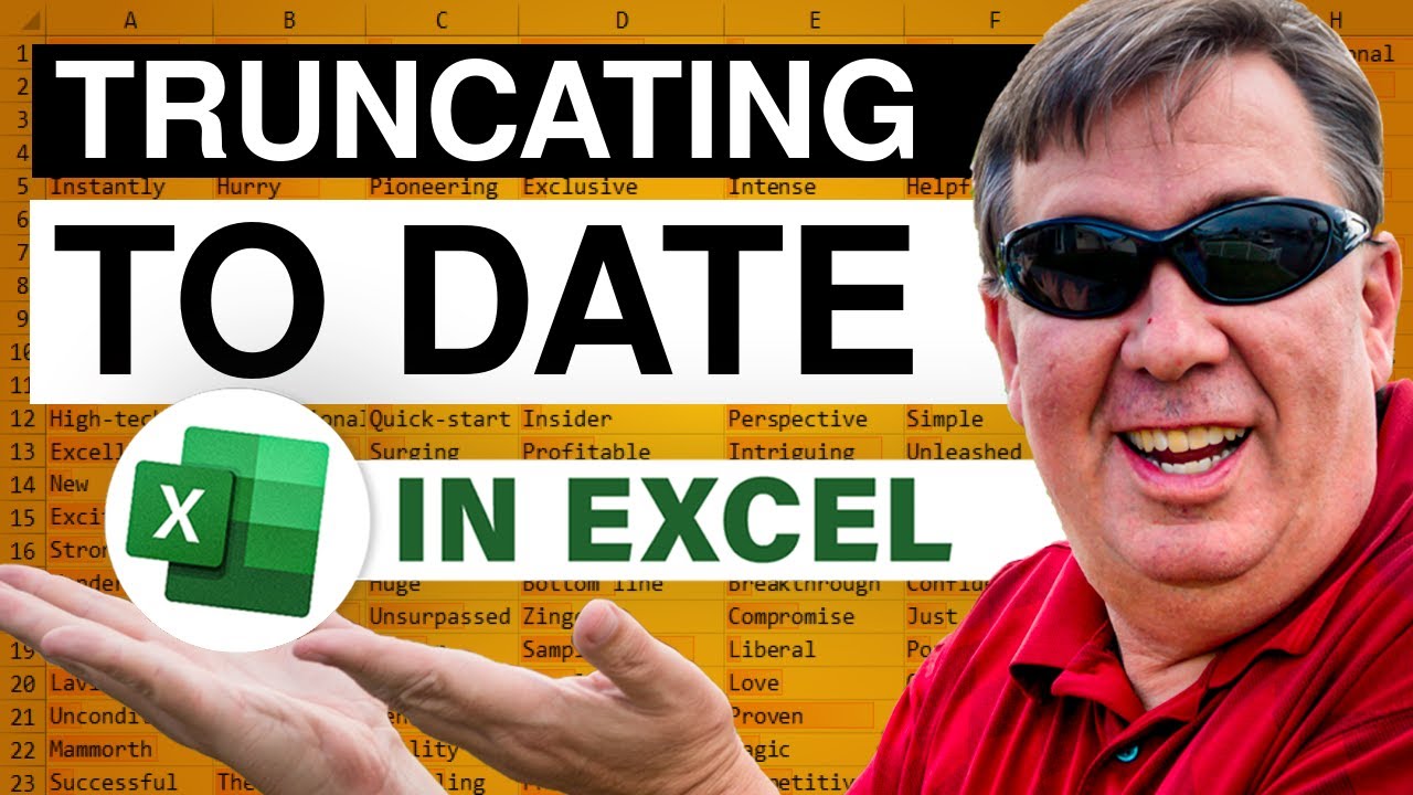 Excel 752 Truncating To Date YouTube