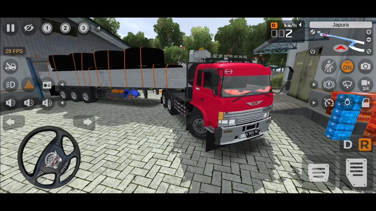 WAH PERMAINAN MOBIL TRUCK HINO RANGER TRAILER MENGANTAR PESANAN BAN - GAME BUS SIMULATOR INDONESIA