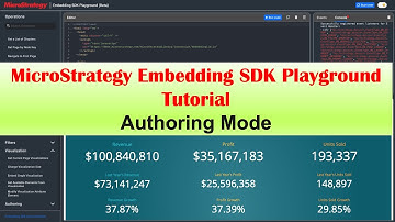 MicroStrategy Embedding SDK Playground Tutorial - Authoring Mode