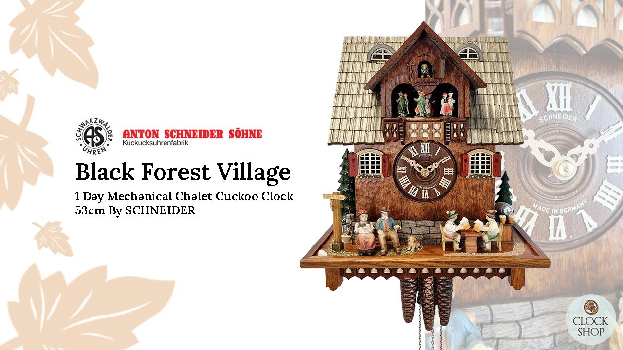Black Forest Village 1 Day Mechanical Chalet Cuckoo Clock 53cm By Anton ...