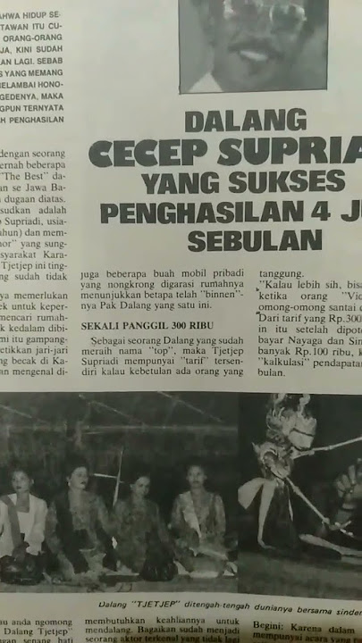 Dalang RH tjetjep supriadi sekali pentas 300rb?