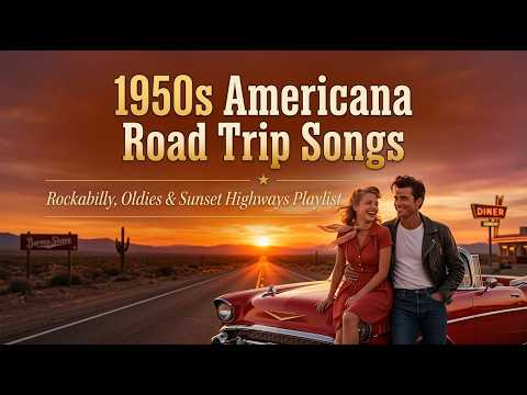 1950s Americana Road Trip Playlist with Rockabilly, Oldies, and Sunset Love Songs