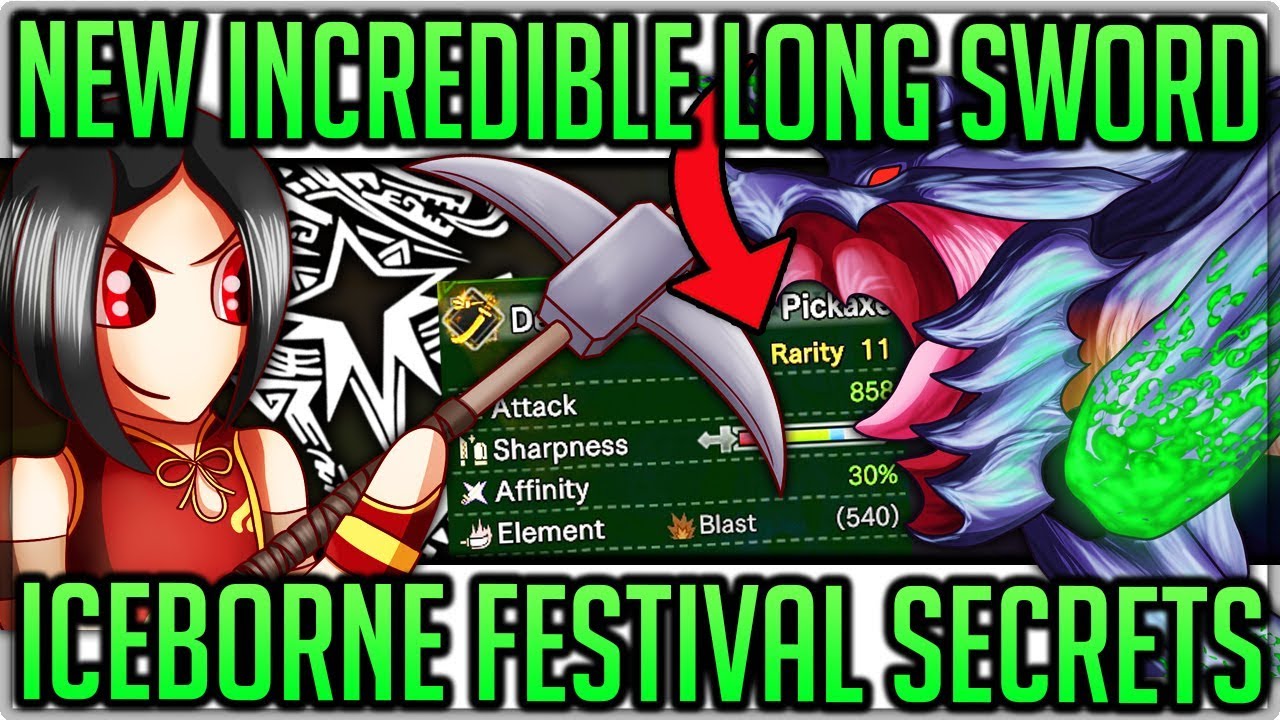 New Pickaxe Long Sword - Breakdown/Review - Holiday Joy Festival - Monster Hunter World Iceborne!