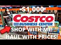 *HUGE $1,000 COSTCO 🤯 BUSINESS CENTER SHOP WITH ME & HAUL WITH PRICES | Crystal Evans