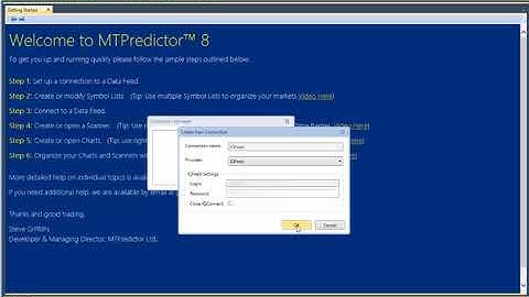 MTPredictor 8 - Setting up a Real Time Data Connection