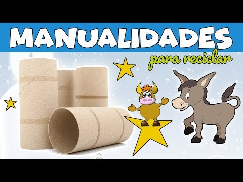 PORTAL DE BELÉN RECICLADO CON TUBOS DE PAPEL HIGIÉNICO