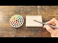 小さいスケブと絵の具に癒される。