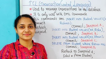 SQL | TCL Commands-Commit,Rollback,Save point | overview | Malayalam | Chapters