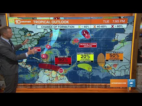 Tracking the Tropics: Fiona is a Category 4 hurricane, looking at TS Gaston and Invest 98-L