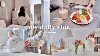 cozy & calm days in my life🧸 happy news to my viewers💌｜New tablewares, cooking, baking