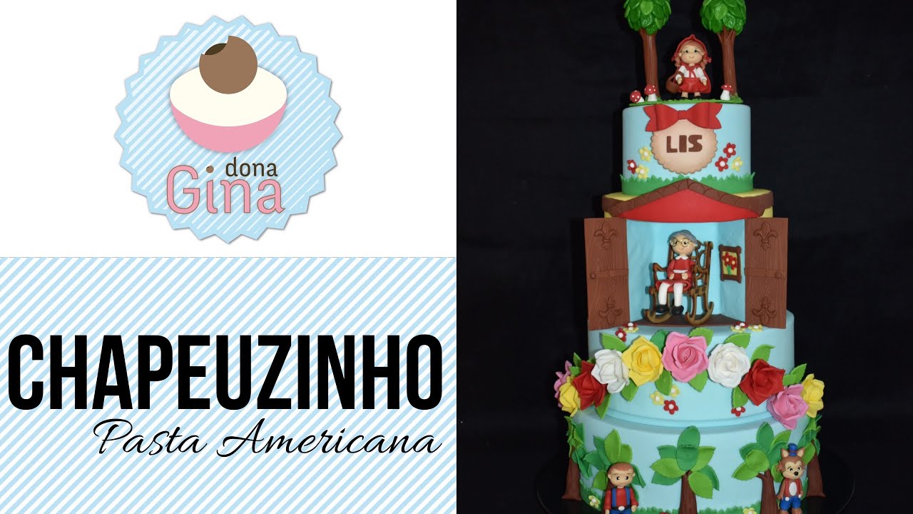 Bolo Chapeuzinho Vermelho  Bolo da chapeuzinho vermelho, Festa infantil chapeuzinho  vermelho, Decoração de bolo infantil