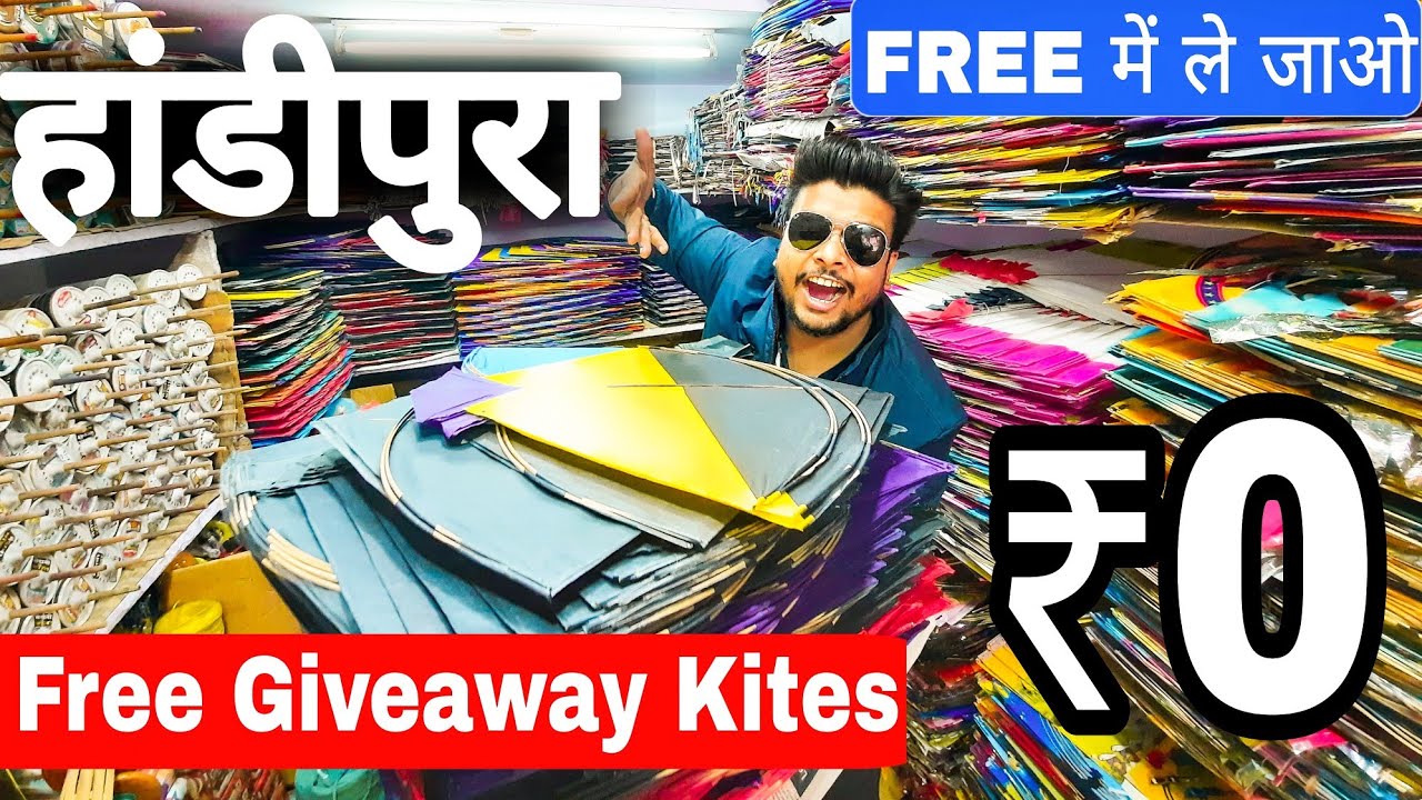 cheapest kite market handipura 2022  jaipur | Hanji moh younus patang wale | Giveaway free kite