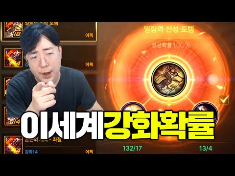 【던파M】 우리의 세계는 <strong>2프로</strong> 이세계는 100프로?? (송실버섯 인파 레전드 강화 멸망전)