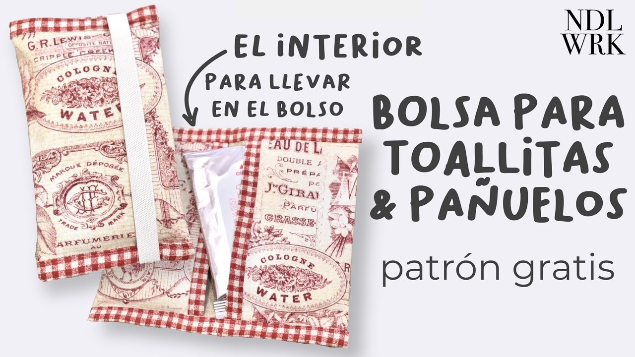 Bolsita / Funda para llevar Toallitas Húmedas y Pañuelos (PATRÓN GRATIS) -  Needlework - YouTube