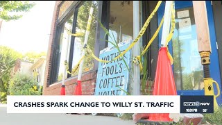 City to test new traffic patterns on Williamson Street following crashes into local businesses