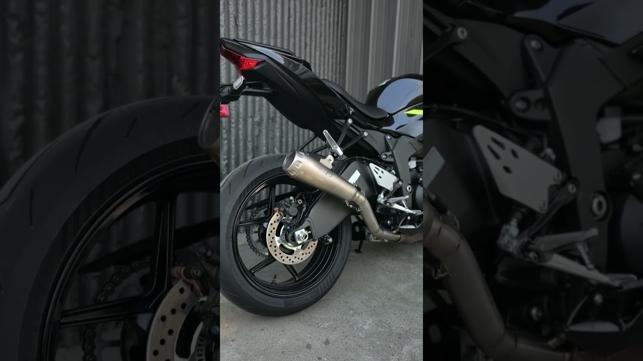 Kawasaki ZX-6R fitted with Project79 QPM58 Long Slip-On Set