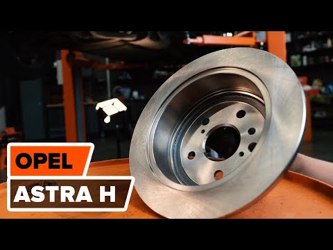 How to change rear brake discs on OPEL ASTRA H TUTORIAL | AUTODOC