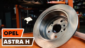 How to change rear brake discs on OPEL ASTRA H TUTORIAL | AUTODOC