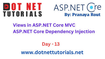 Views and Dependency Injection in ASP.NET Core | Day 13 | Pranaya Rout | Dot Net Tutorials