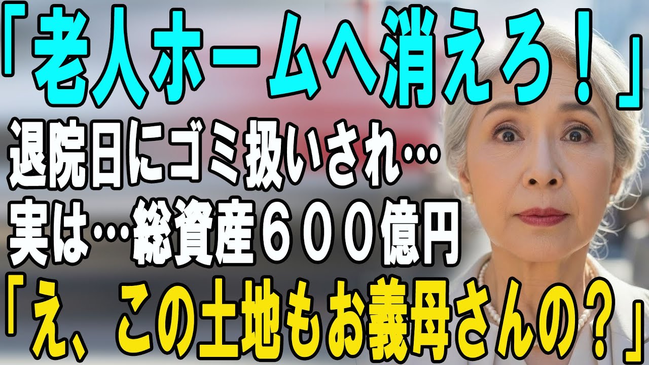 「老人ホームへ行け」退院日に息子夫婦に捨てられた私。ボロボロの荷物と向かった先は…月額200万の超高級スイート！？→真実を知った嫁が震え出し…【シニアライフ】【60代以上の方へ】