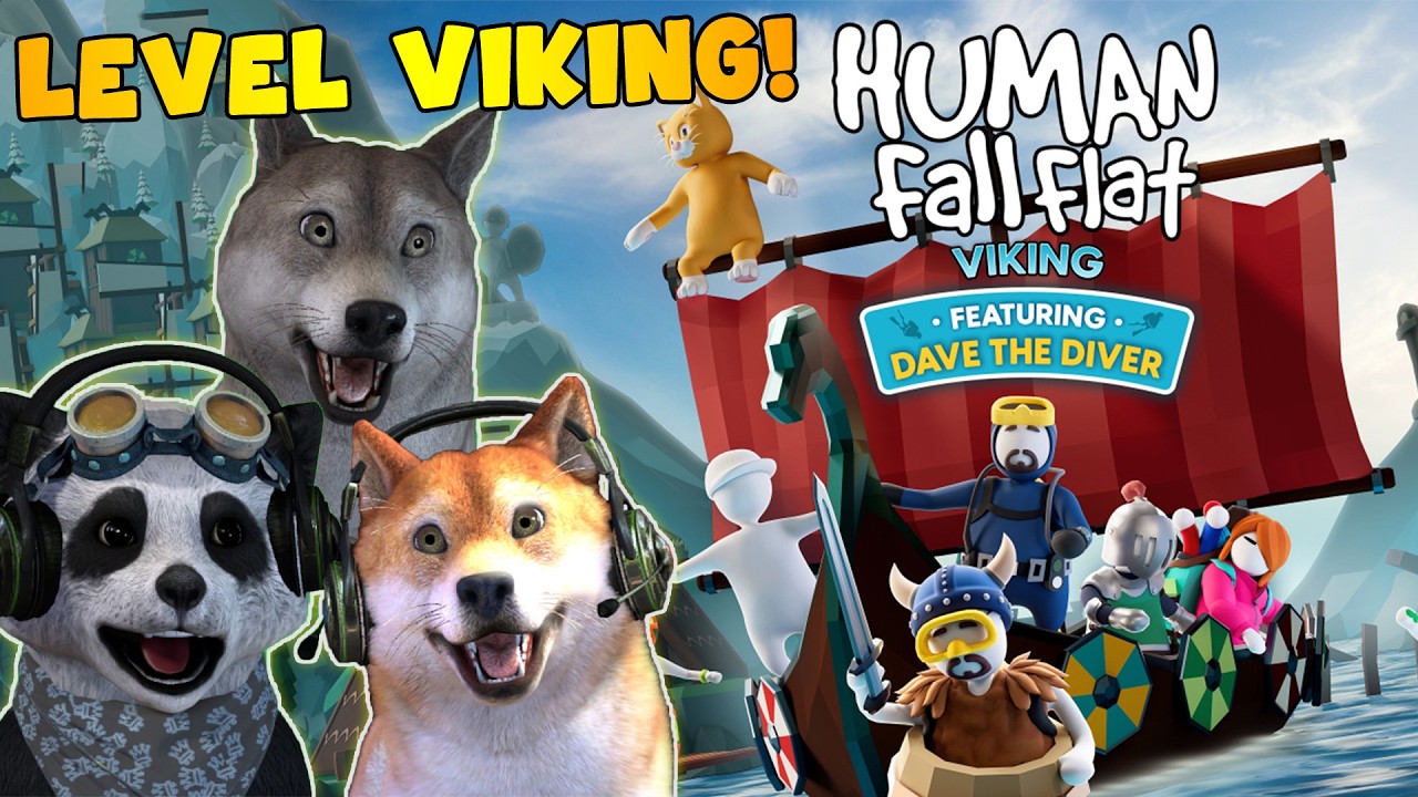 Trio Manusia Letoy Masuk ke Zaman Viking! - Human Fall Flat Viking