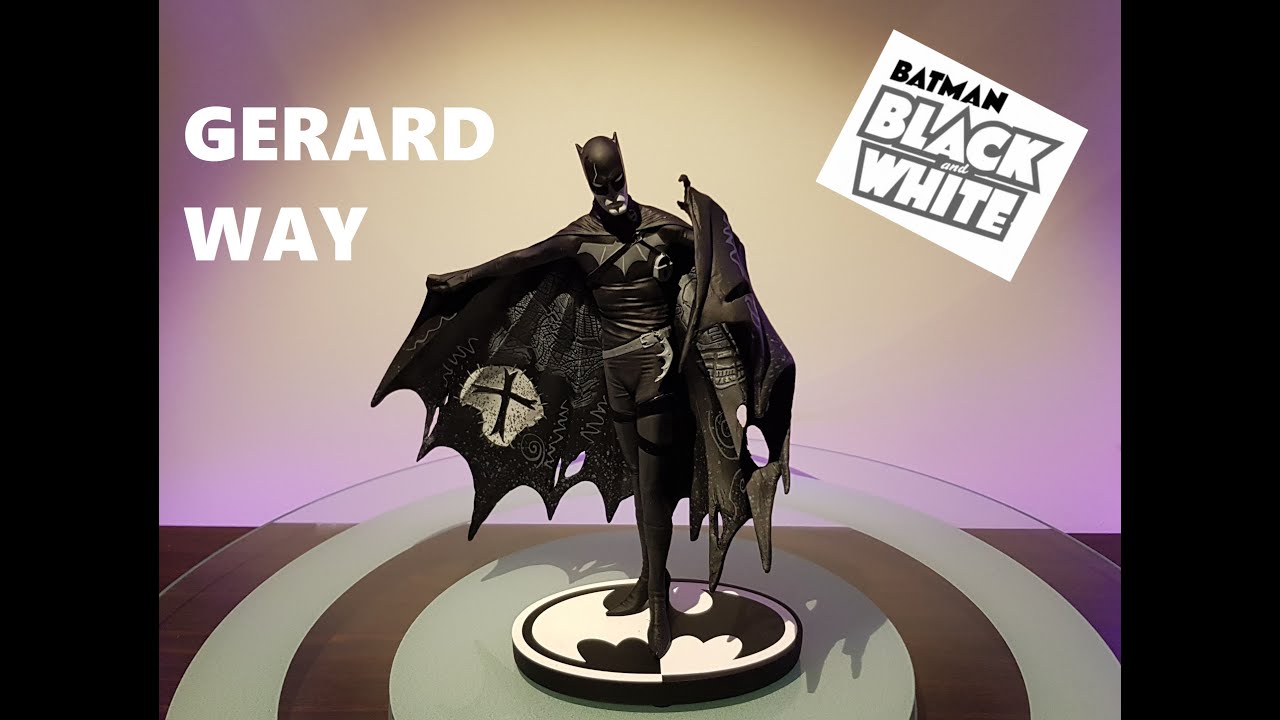 Batman Black and White Statue GERARD WAY - not your every day design  #review #dccomics #batman - YouTube