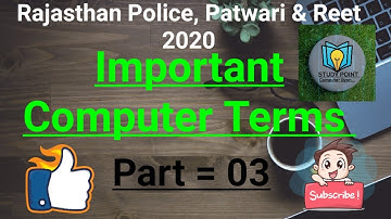 कंप्यूटर की महत्वपूर्ण शब्दावली |Important Computer Terms |Important Computer Glossary for all Exams