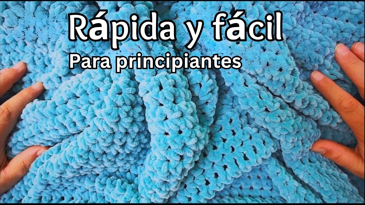 Manta a Crochet SÚPER FÁCIL: Manta Bernat de Ganchillo para Principiantes