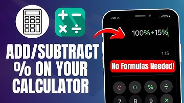 How to Add or Subtract Percentages on Your Calculator | No Formulas Needed!