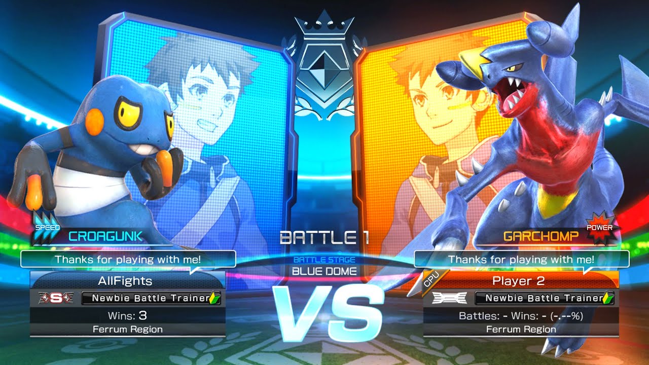 Croagunk vs Garchomp - Pokkén Tournament DX