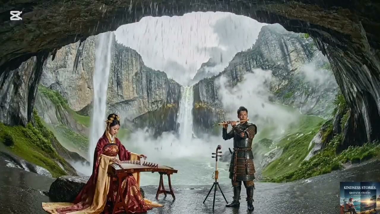 Princess Guzheng and Flute duet  Music for HEALING , Zen Meditation, deep sleep, Study | Mount Fuji 