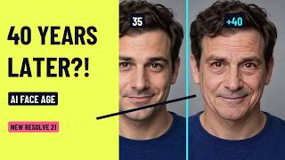 I Aged 40 Years in Resolve 21! AI Face Age Transformer + Time Scanner (Free Project) screenshot 1