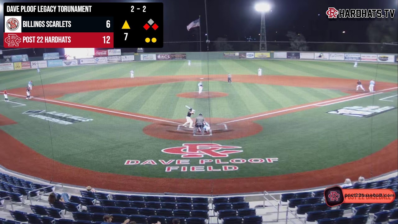 Rapid City Post 22 Hardhats vs Billings
July 12, 2026
Dave Ploof Legacy Tournament