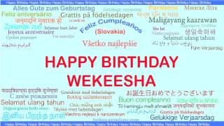 Wekeesha   Languages Idiomas - Happy Birthday