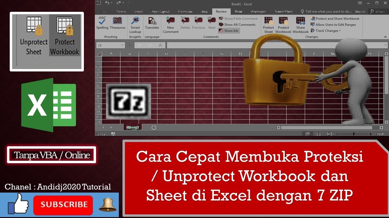 cara unprotect sheet excel