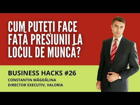 Video: 3 moduri de a face față presiunii la locul de muncă