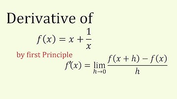 class 11 chapter 12 Example 19 ii derivative of x+1/x using first principle