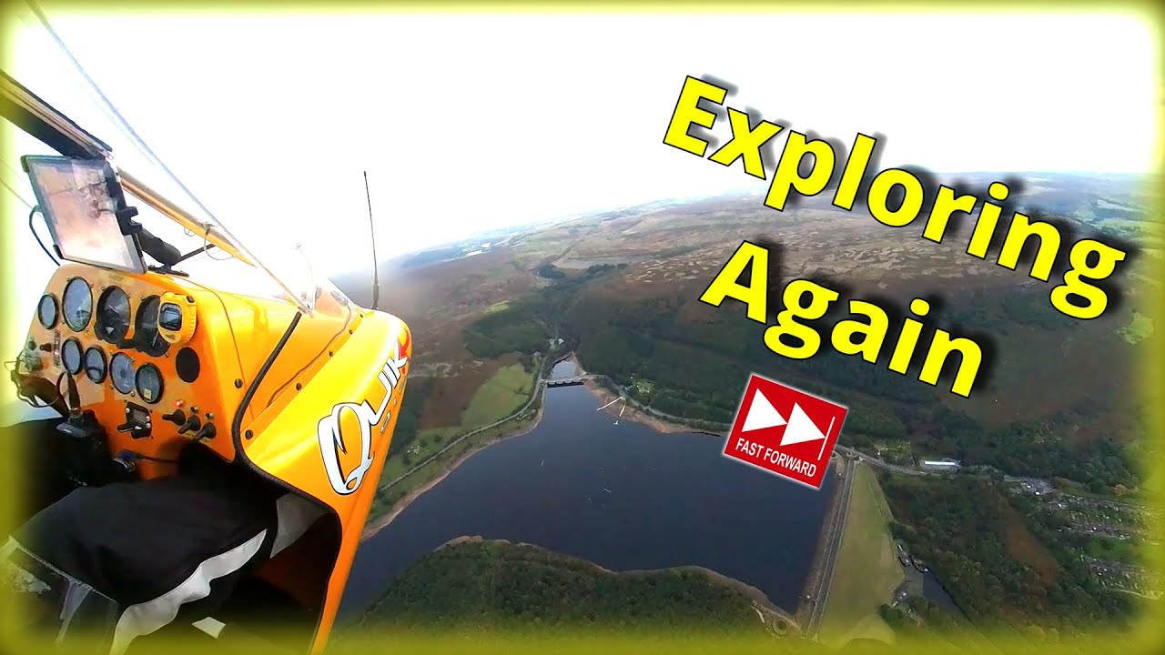 Flexwing Microlight Flight to Ladybower Reservoir and back (Full Flight)