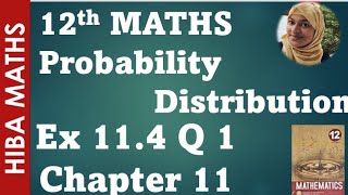 12th maths chapter 11 exercise 11.4 question 1 probability distribution tn syllabus