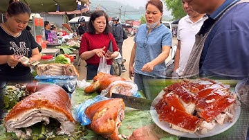 ĐẶC SẢN THỊT LỢN QUAY LẠNG SƠN TRÀN NGẬP Ở CHỢ KHÁNH KHÊ PHỤC VỤ BÀ CON ĐI TẢO MỘ TẾT THANH MINH 3-3