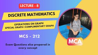 Day 8 | IGNOU MCA 1st Sem (MCS-212) | Discrete Mathematics | Operations on Graph and Special Graph