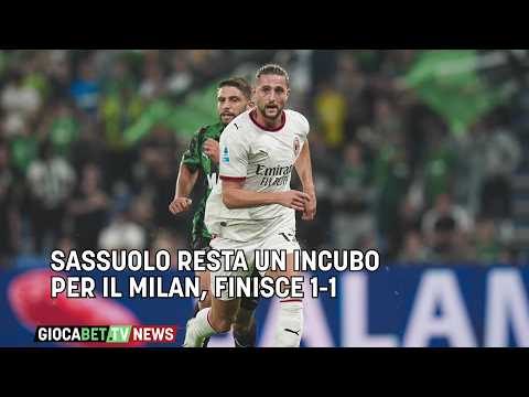 Video Serie A - Sassuolo resta un incubo per il Milan, finisce 1-1