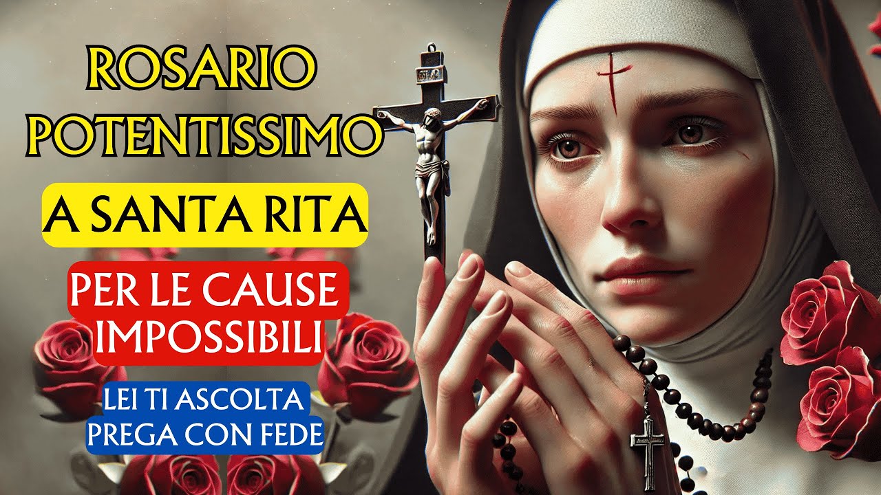 📿ROSARIO POTENTISSIMO A SANTA RITA|Per le cause impossibili e i momenti di grande prova🙏