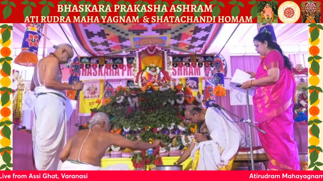Morning - Day 2 - Ati Rudram & Shata Chandi Maha Yagnam, Varanasi, India